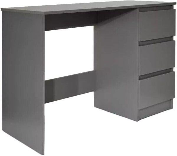 Matt Grey Dressing Table 3 Drawers Matt Frame Home Office Desk scratch resistant - Image 6