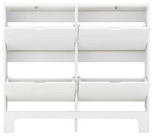 NARROW 4 DRAWER SHOE CABINET WHITE - Image 10