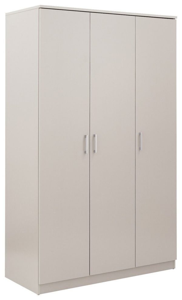 Panama 4 Piece 3 Door Wardrobe Set 2x bed side 3+2 drawer chest of drawers Grey - Image 10