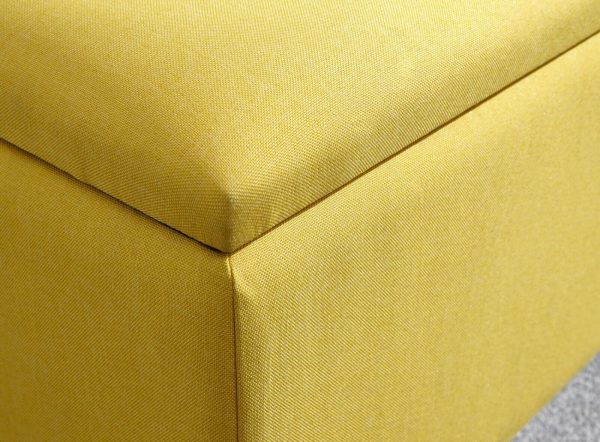 Secreto Fabric Bedroom, Hallway Ottoman Storage Window Seat Bench Mustard - Image 11