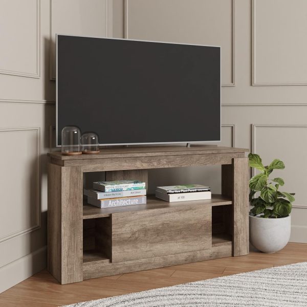 Canyon TV Unit, Grey Oak, H55 W100 D45