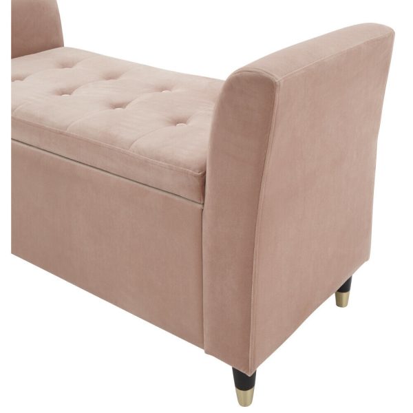 Genoa Window Seat Luxurious Blush Pink Chenille Fabric - Image 11