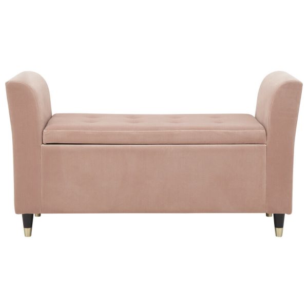 Genoa Window Seat Luxurious Blush Pink Chenille Fabric - Image 4