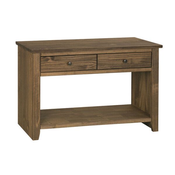 Havana 2 Drawer Console Hall Table  Mexican Pine Aztec Stain