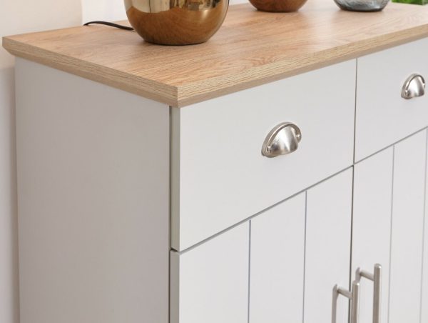 Kendal Compact Sideboard Grey Oak colour top - Image 11