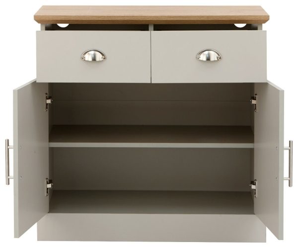 Kendal Compact Sideboard Grey Oak colour top - Image 3