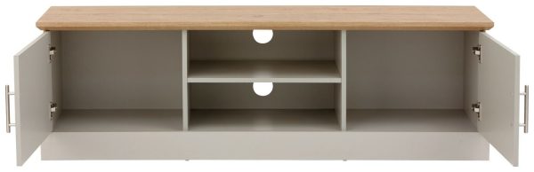 Kendal Large TV Unit Grey Oak colour top - Image 3