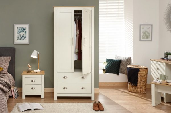 Lancaster 2 Door 2 Drawer Wardrobe - Cream - Image 12