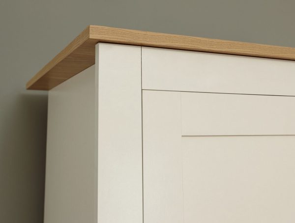 Lancaster 2 Door 2 Drawer Wardrobe - Cream - Image 8