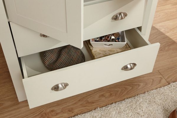 Lancaster 2 Door 2 Drawer Wardrobe - Cream - Image 9