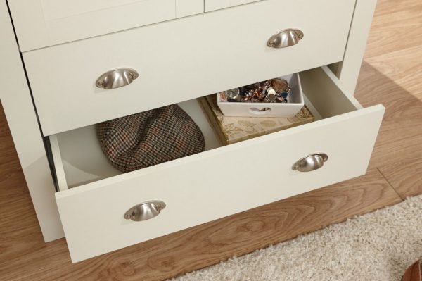 Lancaster 2 Door 2 Drawer Wardrobe - Cream - Image 10