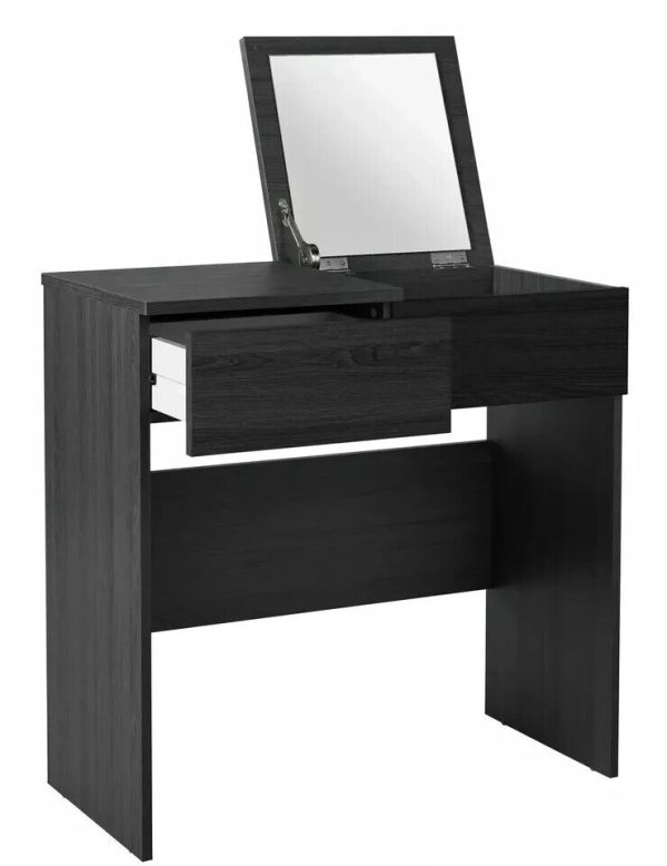 Malibu Black oak effect 1 drawer Mirror Desk Dressing Table Dresser kids