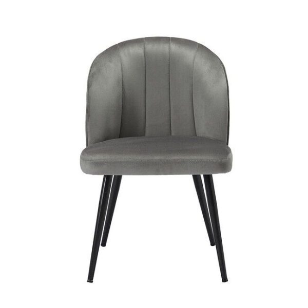 Pair of Orla chair Bedroom Lounge Dining Occasional chairs Grey - Image 3