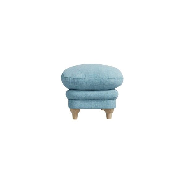 Plumpton Duck Egg Blue Footstool Upholstered in soft chenille - Image 3