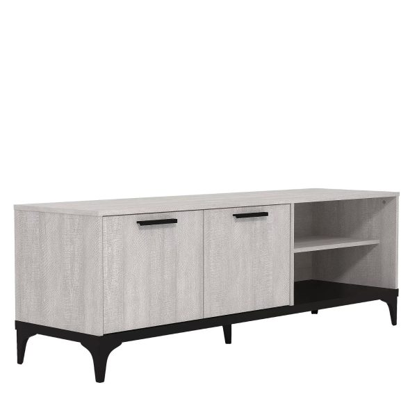 Truro Large TV Media Entertainment Unit Dusty Grey Oak Quality materials - Image 3