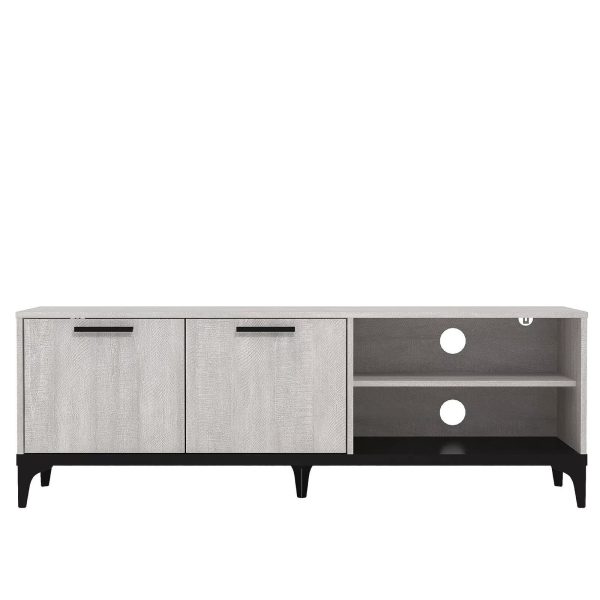 Truro Large TV Media Entertainment Unit Dusty Grey Oak Quality materials - Image 4