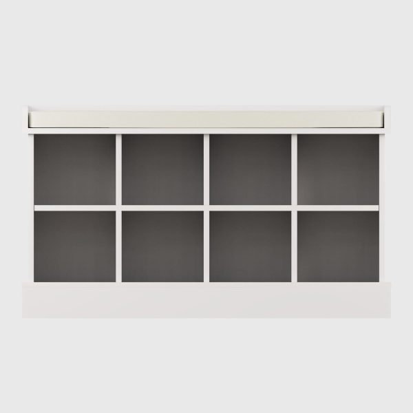 WHITE Kempton Hallway Shoe Storage Unit Holds 8 Pairs - Image 4