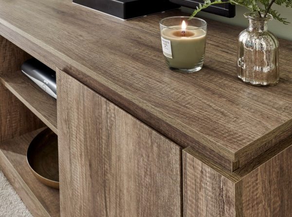 Canyon TV unit stand cabinet Oak Veneer 3D finish for an individual look - Image 5