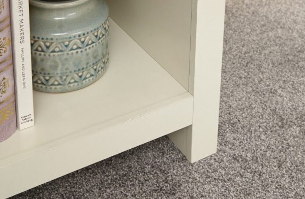 Lancaster Cream and Oak Lamp Table With Shelf - Image 6