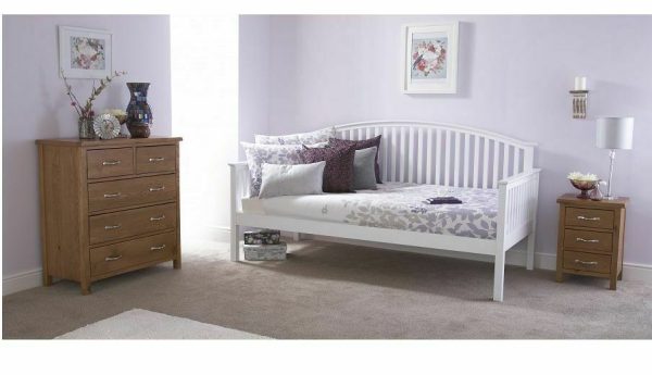 Madrid White Wooden Single Daybed Only