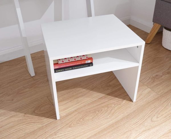 Pair of bed side table nightstand White - Image 6