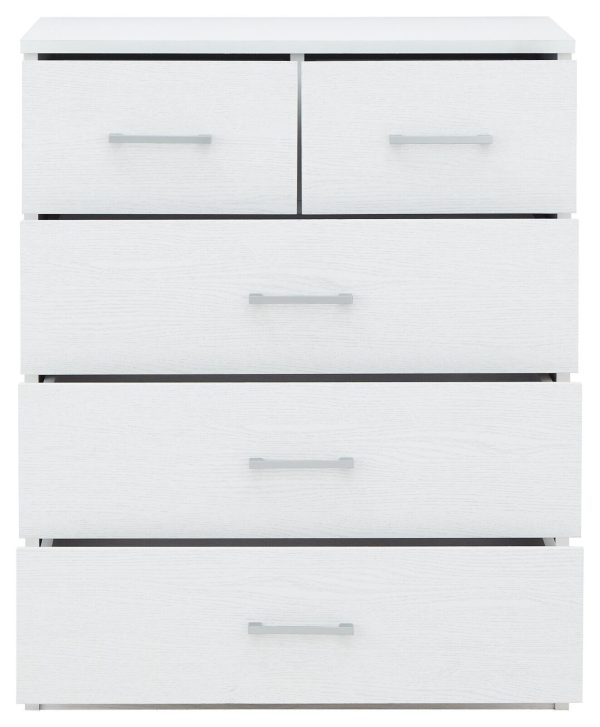 Panama 4 Piece 3 Door Wardrobe Set 2x bed side 3+2 drawer chest of drawers White - Image 7